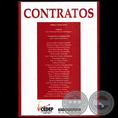 CONTRATOS - Autor: JOSÉ ANTONIO MORENO RODRÍGUEZ - Año 2011